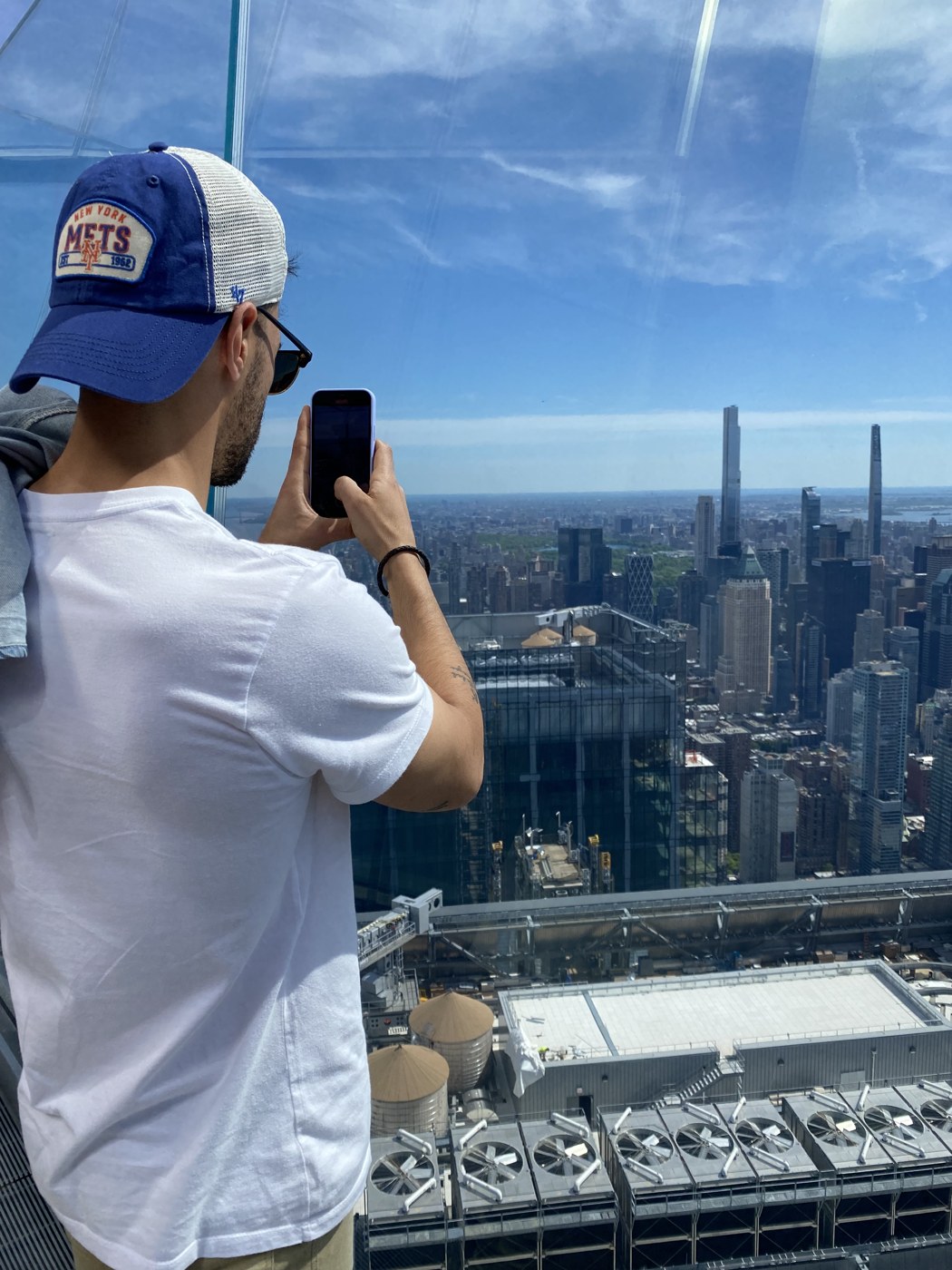 Sergio fotografiando las vistas de Nueva York